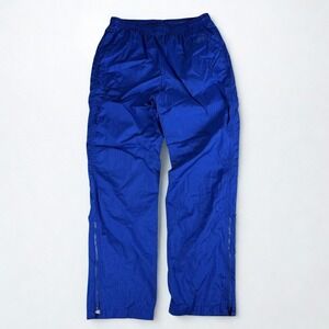 Vintage ASICS Track Pants Large Blue Nylon Leg Zip‎ Athletic Lightweight Running